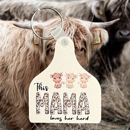 Cow Tag Keychain