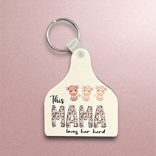 Cow Tag Keychain