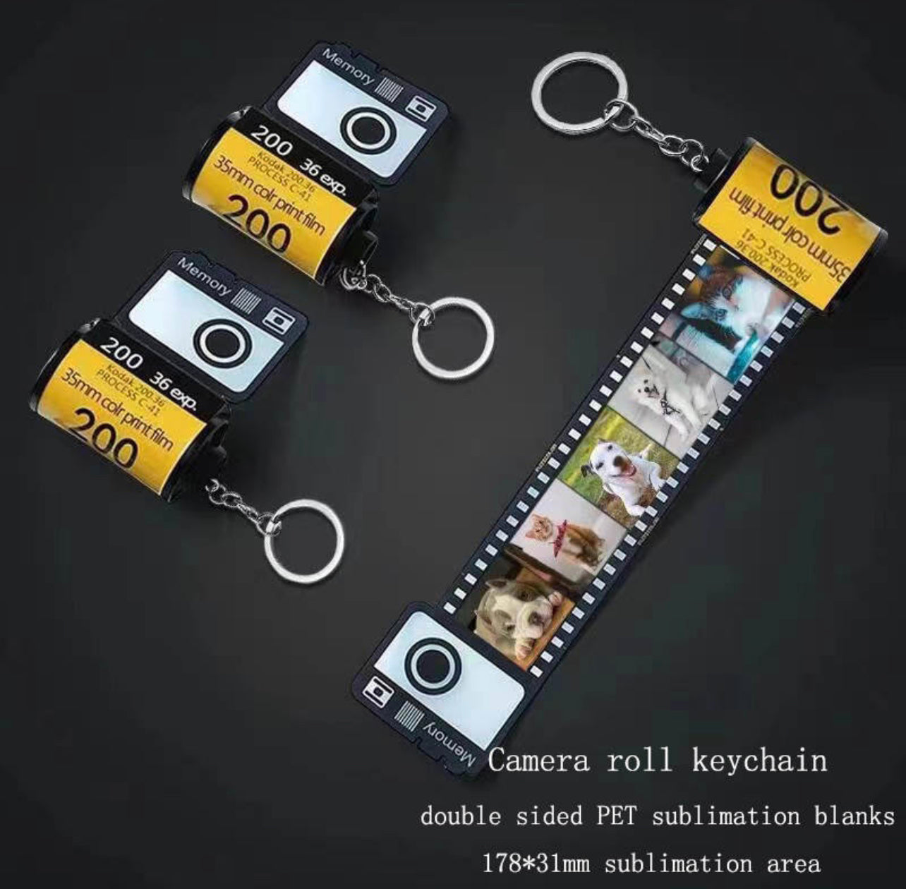 Custom Camera Roll Keychain Personalised Photo Engraved Film Roll Keychain  Anniversary Gift